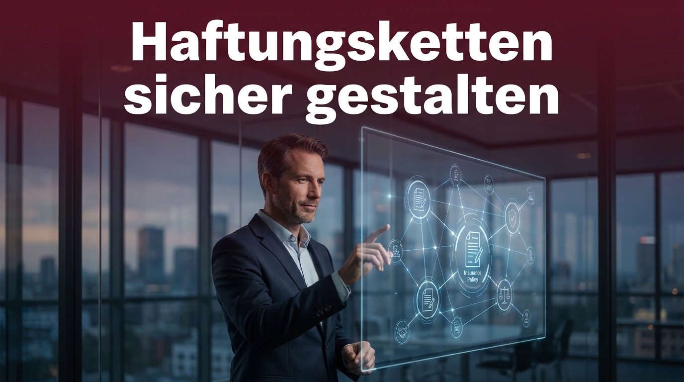 Subunternehmer, Freelancer, Projekte: Wer haftet im Schadenfall?, Haftungsketten, Mitversicherung & Regress, Vertrags- vs. Versicherungslogik, Klarheit in Projektstrukturen, unternehmerische Sicherheit